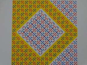 Henk van der Plas - GEOMETRIE / KLEURZEEFDRUK / 46x46cm / SIG / 1985 kopen? Bied vanaf 25!
