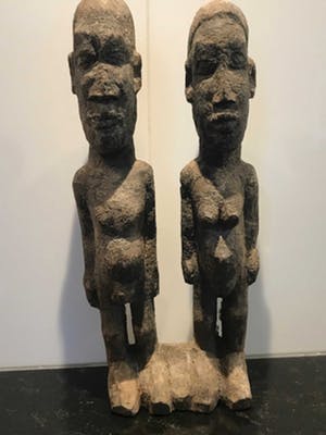 Niet of onleesbaar gesigneerd - Lobi dubbelfiguur kopen? Bied vanaf 10!