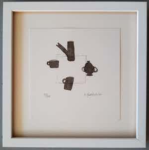 Klaas Gubbels - ingekleurd/aquarel verkocht voor € 299!