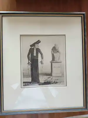 Honore Daumier - Schitterende lithografien 3x ingelijst verkauft für € 40!