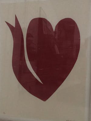 Klaas Gubbels - Hartenkan - gesigneerde houtdruk met lijst! - 2007 kopen? Bied vanaf 795!