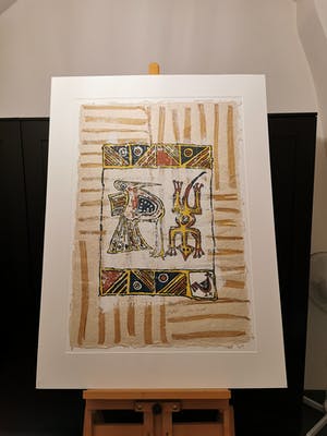 Carla Raadsveld - Afrikaans Zeefdruk- Zeer groot - kopen? Bied vanaf 50!