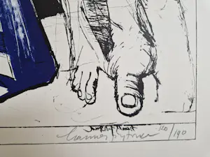 Hannes Postma - Grote kleuren Lithografie - Essay in Ballistics II- 1965 - handgesigneerd kopen? Bied vanaf 20!