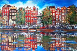 Elena Polyakova - Een gracht in Amsterdam verkocht voor € 75!