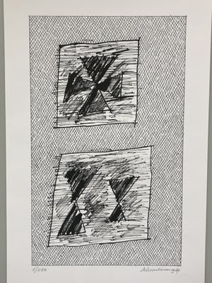 Jan Schoonhoven - Formatie map met 12 zeefdrukken 1/100 kopen? Bied vanaf 3450!