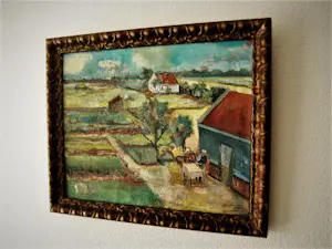 Niet of onleesbaar gesigneerd - Omstr. 1930 geschilderd olieverf "het dorp OudePekela" gesigneerd "Schram" kopen? Bied vanaf 1!