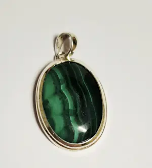 Nieuwe Zilveren Hanger met Malachiet kopen? Bied vanaf 55!