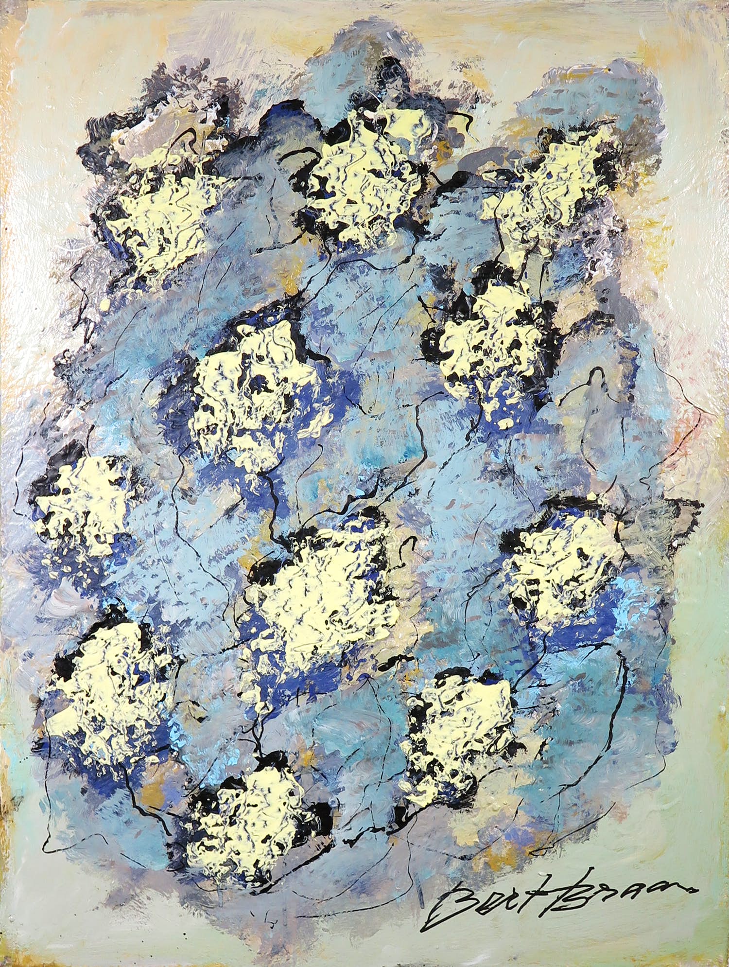 Bert Braam - Acryl op doek, Zonder titel kopen? Bied vanaf 80!
