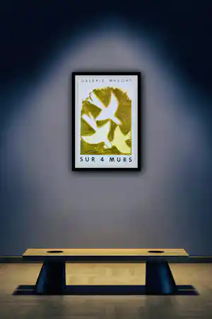 Georges Braque - Authorized offset colour lithograph, exhibition affiche 1959, very rare! verkocht voor € 89!
