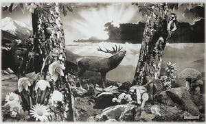 Ruud van Empel - Inkjet print, Hert - Ingelijst kopen? Bied vanaf 1!