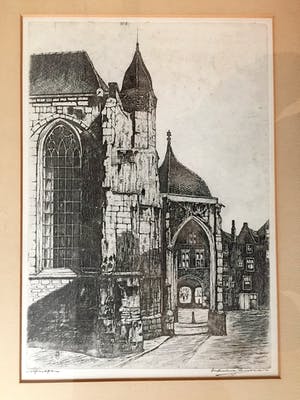 Marius Johannes Janssen - Nijmegen - Ets, Ingelijst kopen? Bied vanaf 40!