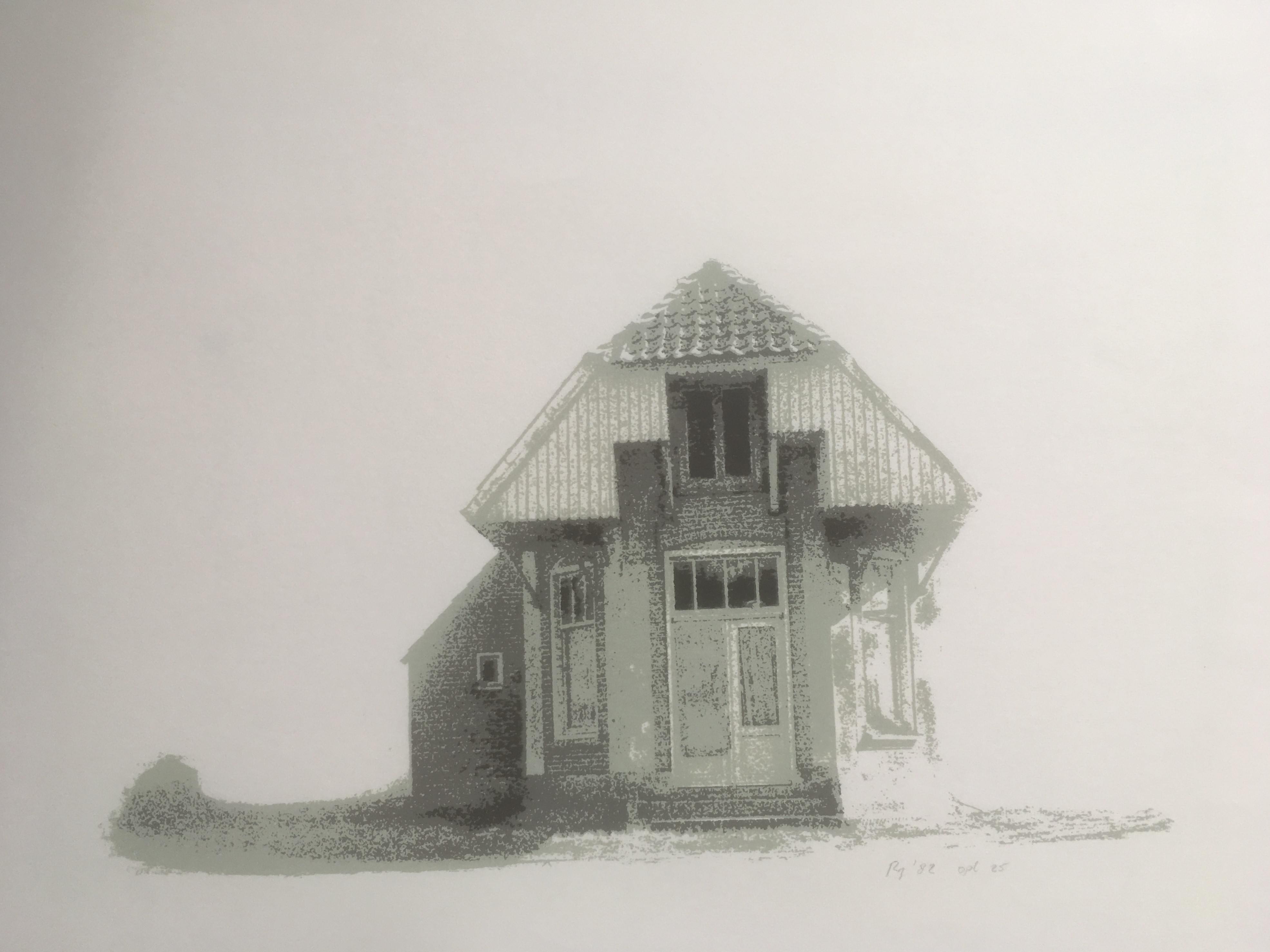 Niet of onleesbaar gesigneerd - Huis met landschap - 1982 kopen? Bied vanaf 1!