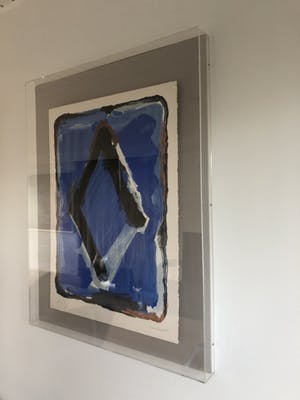 Bram Bogart - Mooie zeefdruk achter plexi box kopen? Bied vanaf 450!