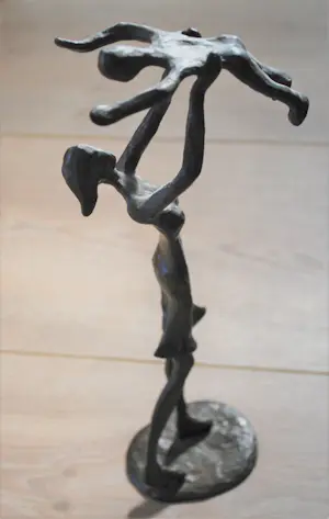 Brons (Onbekend) - moeder en kind - zwaar (1 kg) bronzen beeld kopen? Bied vanaf 100!