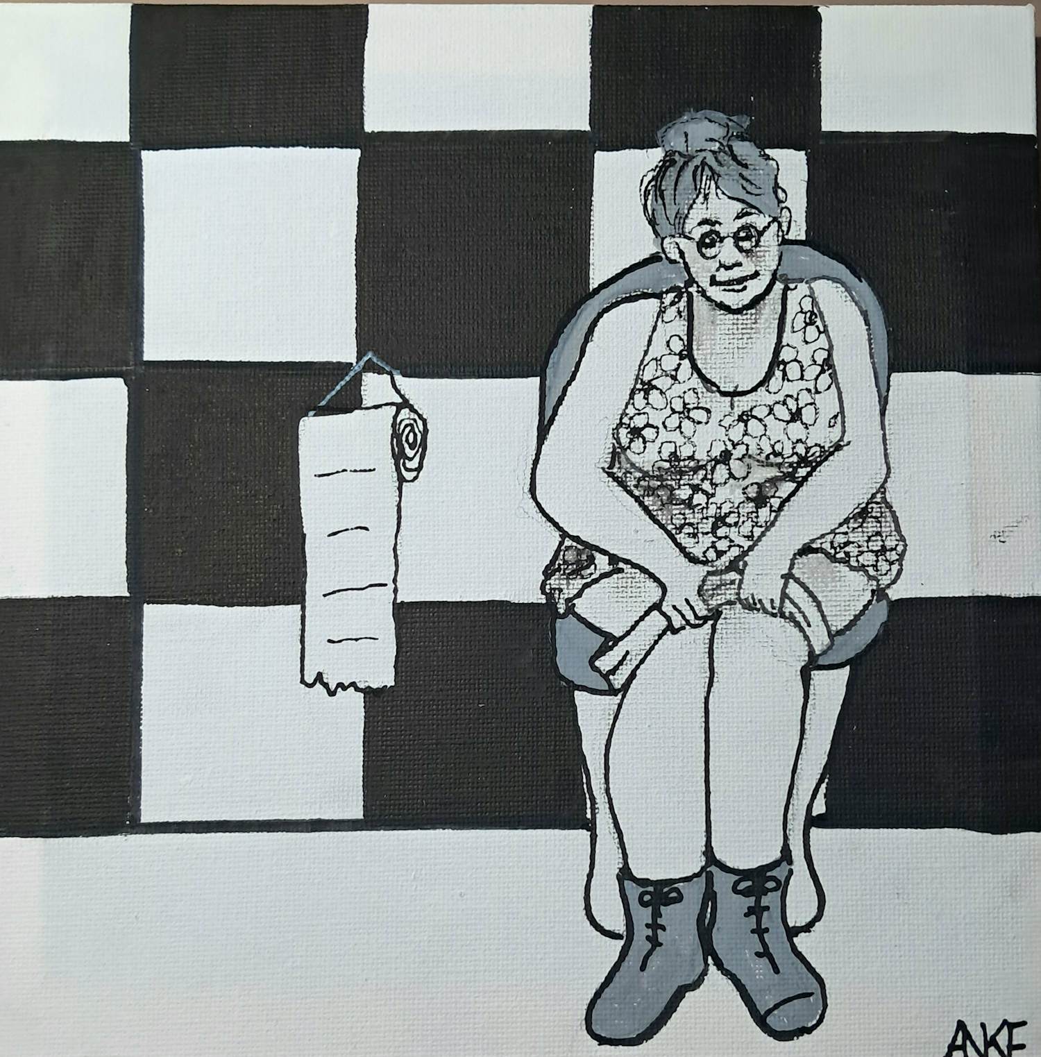 Anke Peddemors - Op de WC. Zwart/Wit kopen? Bied vanaf 28!