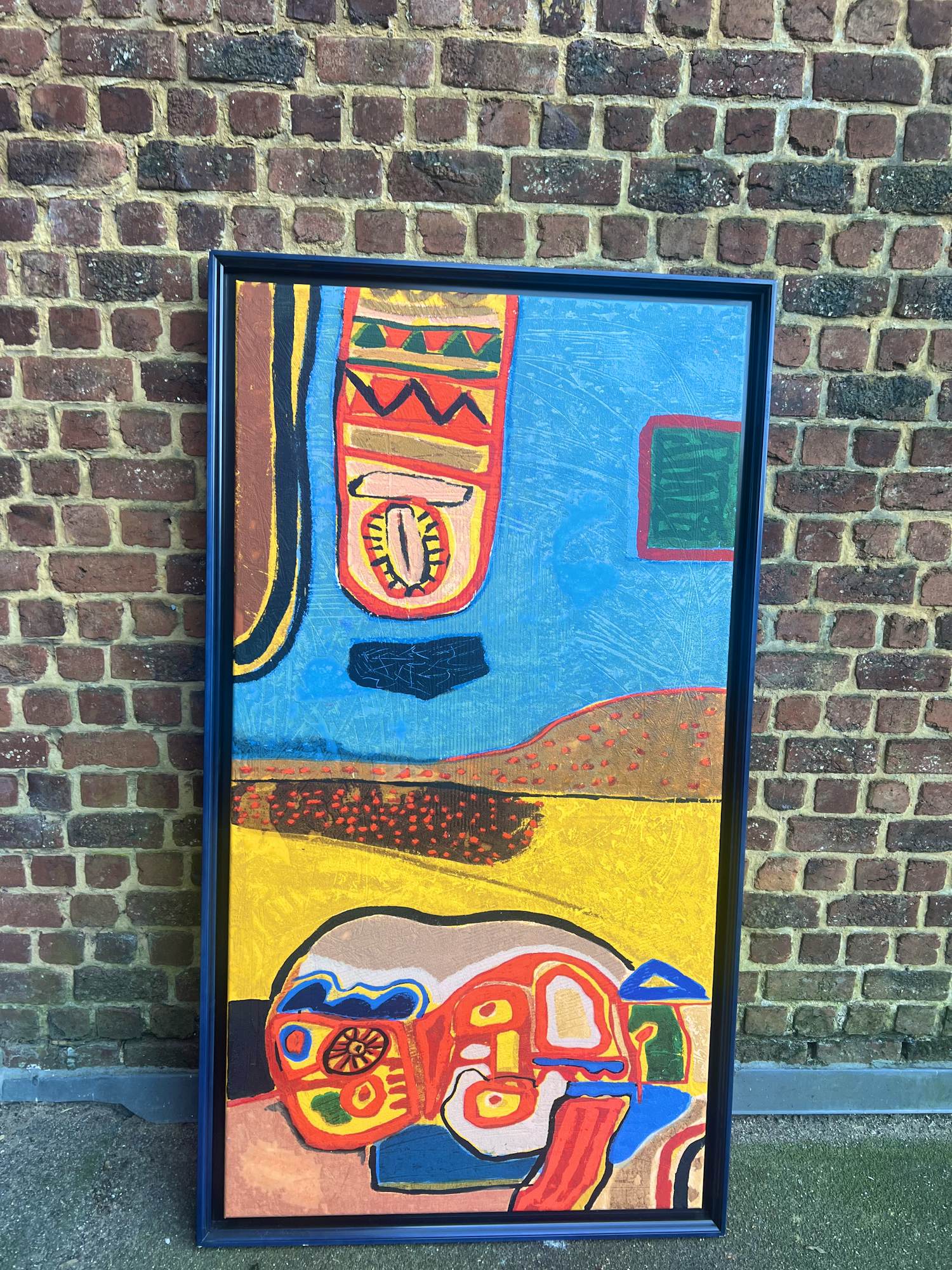 Corneille - Terragrafie op doek Lente in de woestijn 1960 Editie van 60 ex. Met certificaat verkocht voor € 1200!