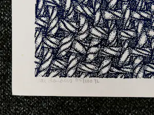 Har Sanders - "Vroege" in 1972 en in beperkte oplage van 100 gemaakte blauwe Zeeefdruk kopen? Bied vanaf 60!