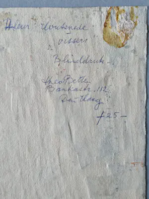 Theo Bitter - Nieuwe Haagse School jaren 50 houtdruk in geringe oplage (E.A) "Vissers" kopen? Bied vanaf 48!