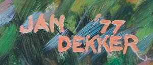 Jan Dekker - Olieverf op hardboard, Noord-Hollandse lucht, Ingelijst kopen? Bied vanaf 50!