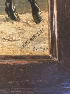 Niet of onleesbaar gesigneerd - Rivier in de winter met gezicht op Zierikzee kopen? Bied vanaf 10!