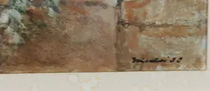 Jan Miechels - Gouache, Begroeide muur - Ingelijst kopen? Bied vanaf 1!