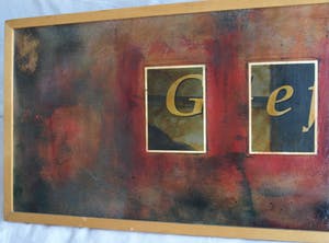 Frank Starik - Acrylverf en Fotografie, “GEFÜHL” – 39 x 118 cm - gesigneerd & ingelijst – 1989 kopen? Bied vanaf 1!