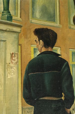 Niet of onleesbaar gesigneerd - Olieverf op doek , Op een gracht in Amsterdam – ingelijst - 1958 kopen? Bied vanaf 1!