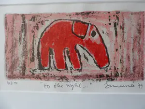 Hans Innemee - Zeefdruk, titel, Olifant. kopen? Bied vanaf 75!