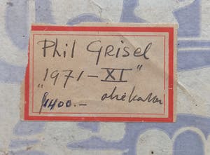 Phil Grisel - 71 XI, olieverf op schilderkarton (ingelijst) kopen? Bied vanaf 150!