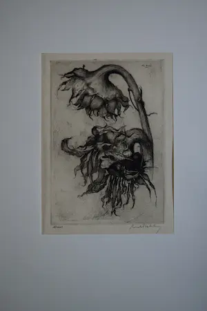 Dirk Baksteen - Ets - Zonnebloem kopen? Bied vanaf 100!