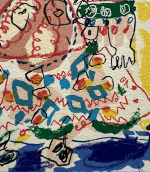 Kees Salentijn - mooie zeefdruk op geschept papier van een mens kopen? Bied vanaf 50!