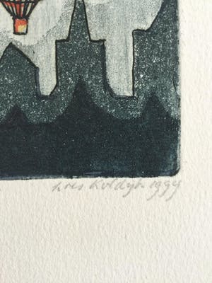 Loes Koldijk-Meyers - luchtballon, ets aquatint 1999 kopen? Bied vanaf 25!