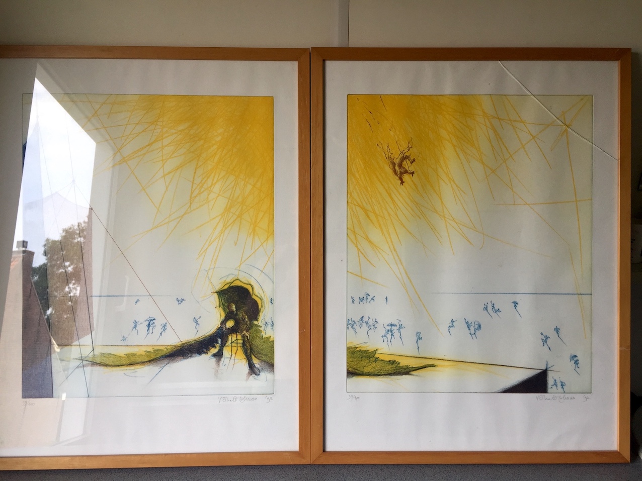 Ronald Tolman - Kleurets (tweeluik), Ingelijst kopen? Bied vanaf 240!