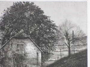 Hans Blanken - Herinnering aan Ammerstol - Ets kopen? Bied vanaf 60!