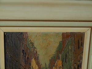 Niet of onleesbaar gesigneerd - Olieverf op doek , Stadsgezicht, Parijs? – gesigneerd en ingelijst kopen? Bied vanaf 1!