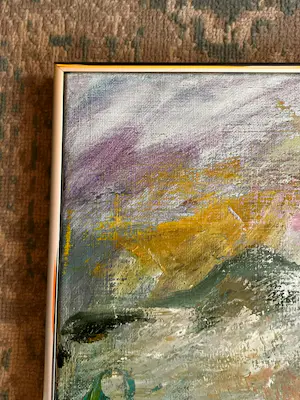 Jeanne Wesselius - Prachtig Schilderij met pauw 90x80cm! kopen? Bied vanaf 299!