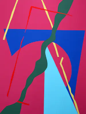 Richard Mortensen - Zeefdruk: geometrische compositie -1974 kaufen? Bieten Sie von 1!