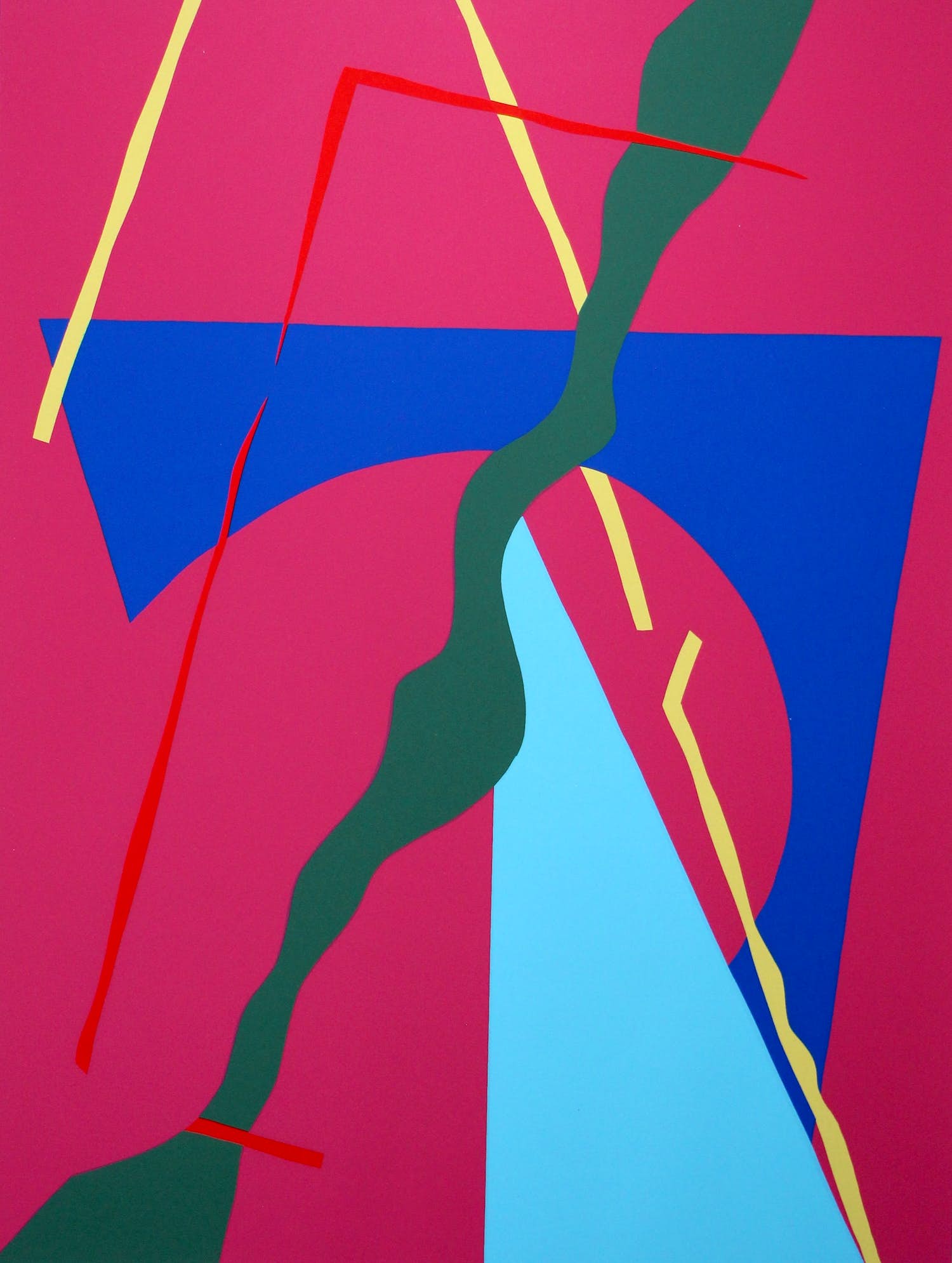 Richard Mortensen - Zeefdruk: geometrische compositie -1974 verkocht voor € 1!