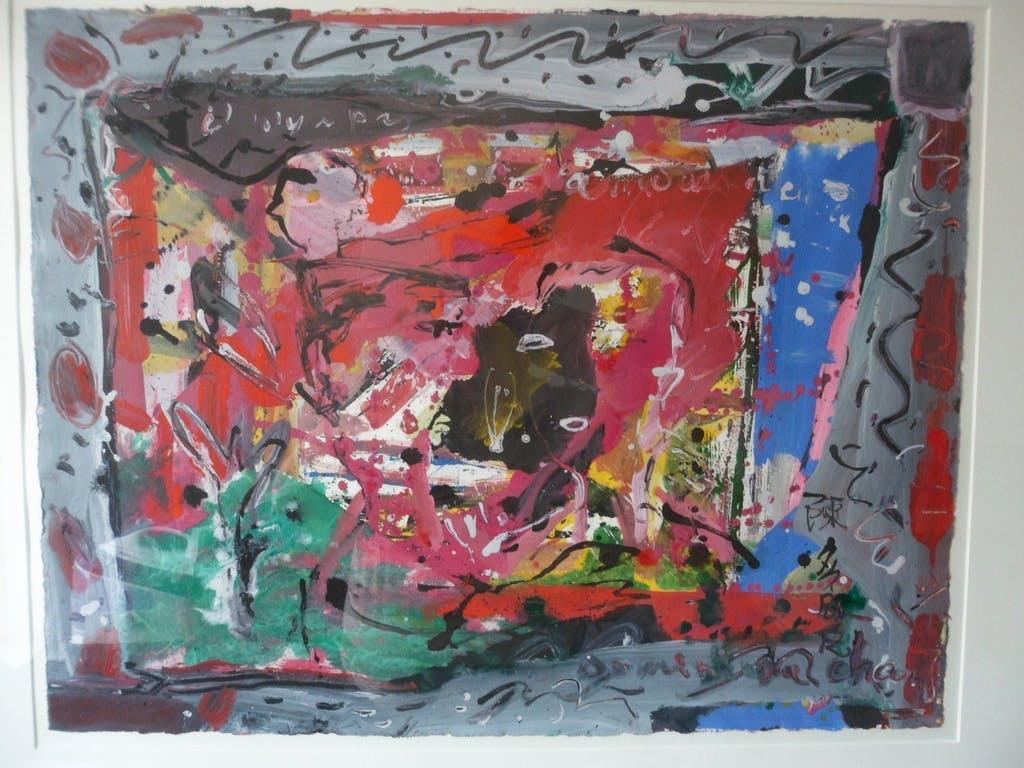 Dominique Chan - Chan, Dominique:Acryl op zuurvrij papier, 'Il n'y a pas d'amour heureux. kopen? Bied vanaf 90!
