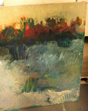 Peter Donkersloot - Acrylverf op doek XXL , “Landschap” – 120 x 200 cm. - 1995 kopen? Bied vanaf 1!