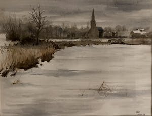 Simon Sint - “Wilnis” aquarel kopen? Bied vanaf 40!