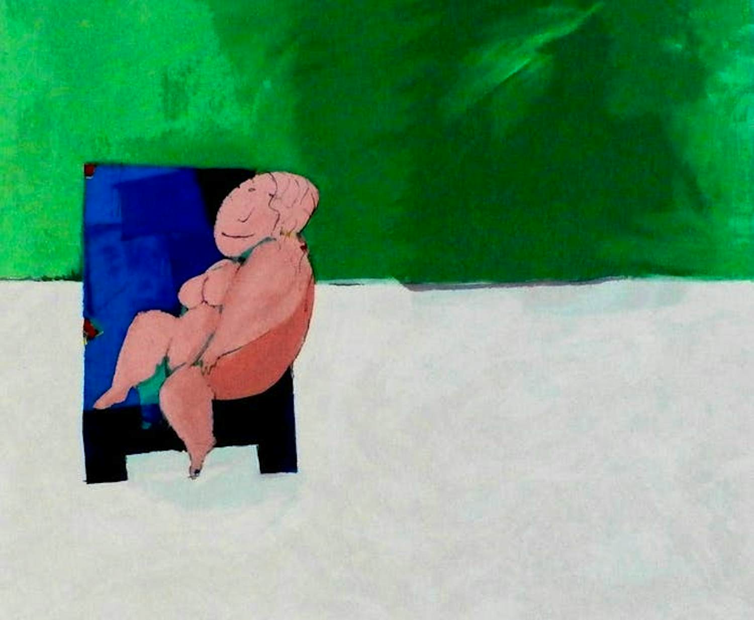 Wouter Stips - Kleurenzeefdruk EEN BEETJE GELUKKIG Handgesigneerd verkocht voor € 79!