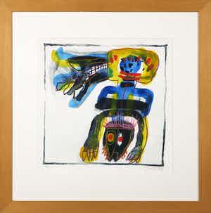 Geert Vrijdag - Litho, Zonder titel - Ingelijst verkocht voor € 50!