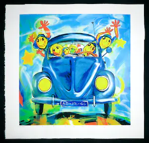 Ad Verstijnen - Zeefdruk, VW Brilletje voorruit kopen? Bied vanaf 1!