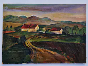 Toon Hermans - Bijzonder! in 1968 geschilderd olieverf "Limburgs landschap" - gesigneerd kopen? Bied vanaf 340!