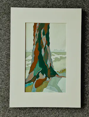 Mar Vedder - Grote unica (1/7) zeefdruk "solitair/ boom in winters landschap" - gesigneerd kopen? Bied vanaf 58!