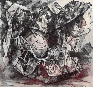 Dirkje Kuik - Fantasiefiguren, tekening (ingelijst) kopen? Bied vanaf 1!