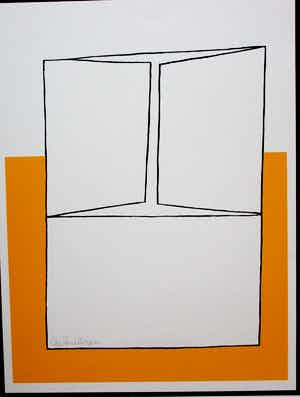 Cees Andriessen - linosnede: ''doubletten doos van een meer dan middelmatig exlibris verzamelaar" verkocht voor € 45!