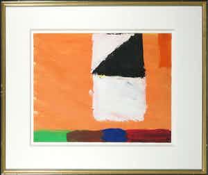 Eugene Brands - Gouache, Vertical-horizontal - Ingelijst verkocht voor € 1!