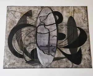 AcheterAllie van Altena - Groningen 1989 - grote gemengde techniek (houtskool, papiercollage) in lijst? Enchérissez de 77!